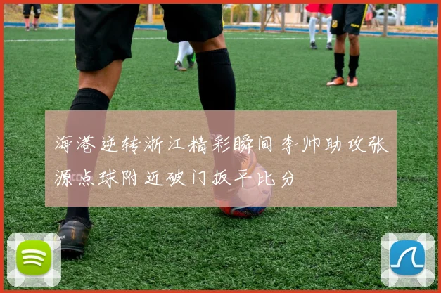 海港逆转浙江精彩瞬间李帅助攻张源点球附近破门扳平比分